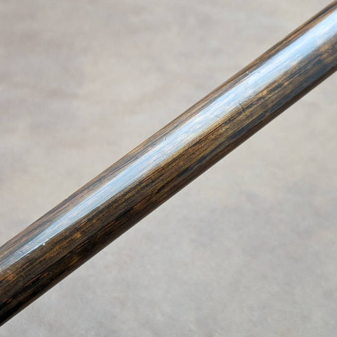 1921 British antique gentleman's walking stick, pure silver, round handle, 92cm